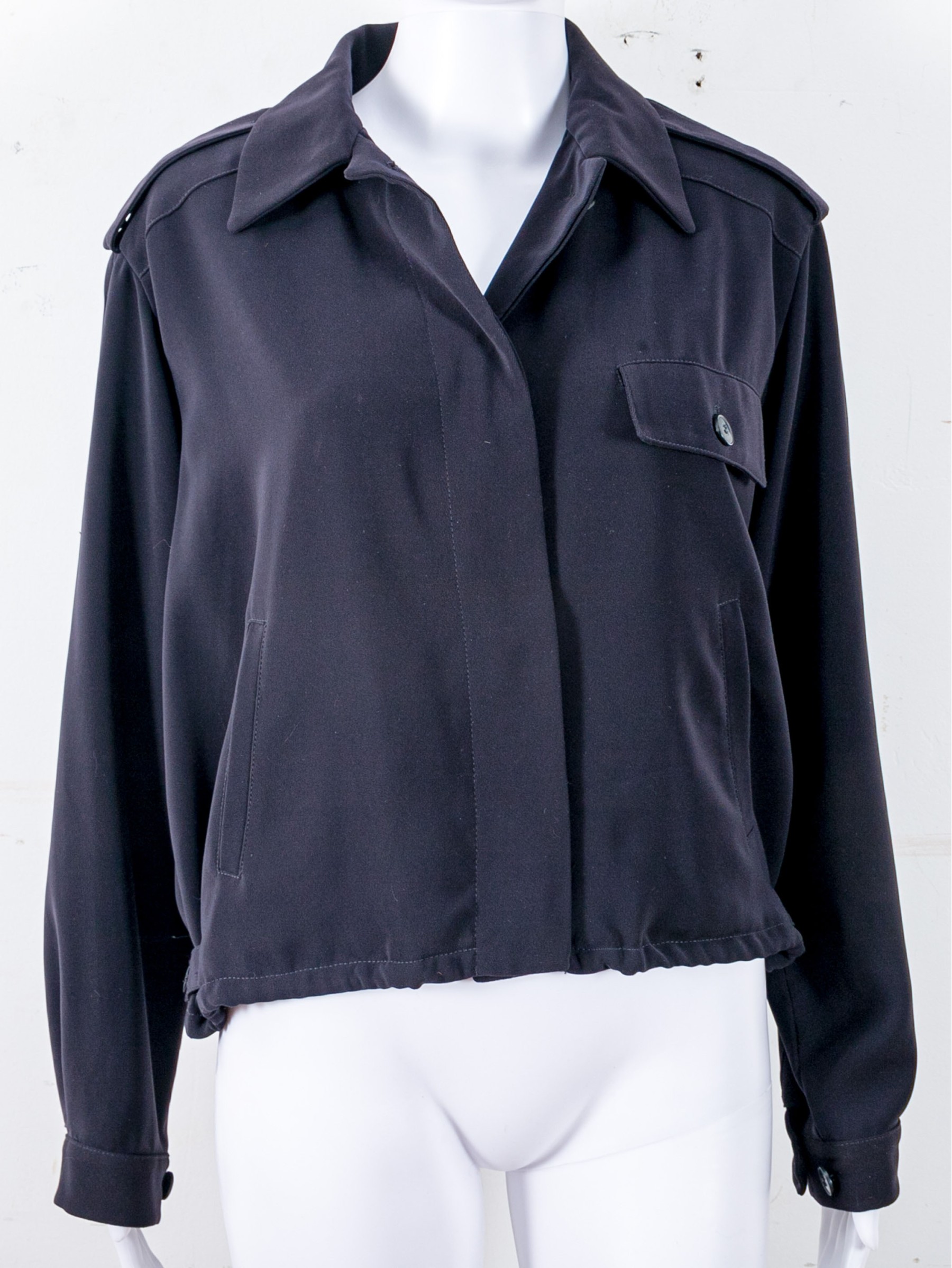 Giorgio Armani Classico Stylish Blocky Cropped Jacket #299083 | Black ...