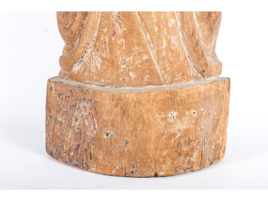 Chinese Carved Wooden Buddha Sculpture