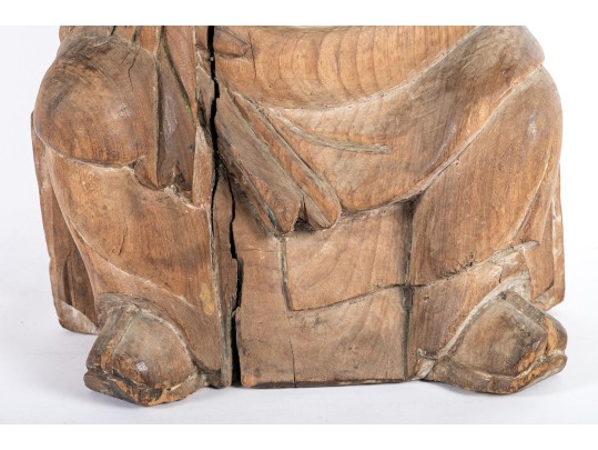 Chinese Carved Wooden Buddha Sculpture