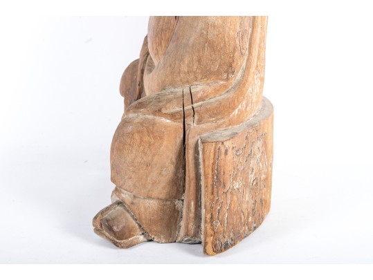 Chinese Carved Wooden Buddha Sculpture