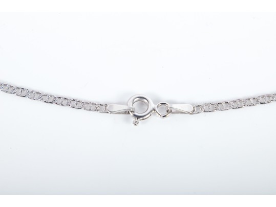 18k White Gold Moissanite Pendant Necklace