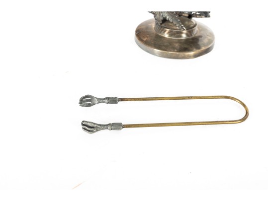 Meriden Sculptural Cranberry Glass Pickle Castor 