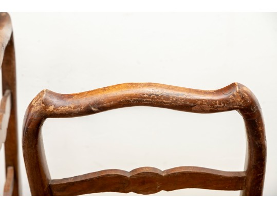 Antique Continental French Provincial Ladderback Chairs