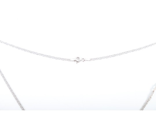 18k White Gold Moissanite Pendant Necklace