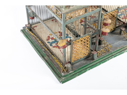 Impressive 1880's French Tole Birdcage