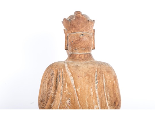 Chinese Carved Wooden Buddha Sculpture