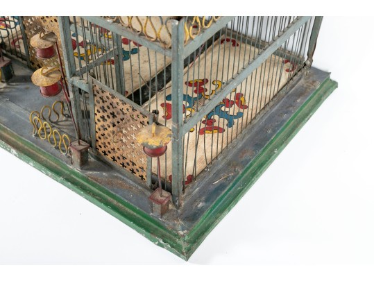 Impressive 1880's French Tole Birdcage