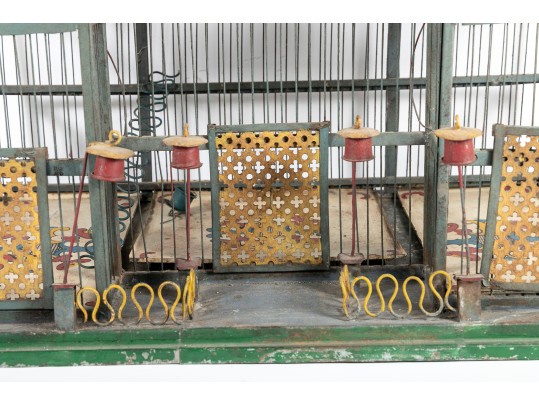 Impressive 1880's French Tole Birdcage