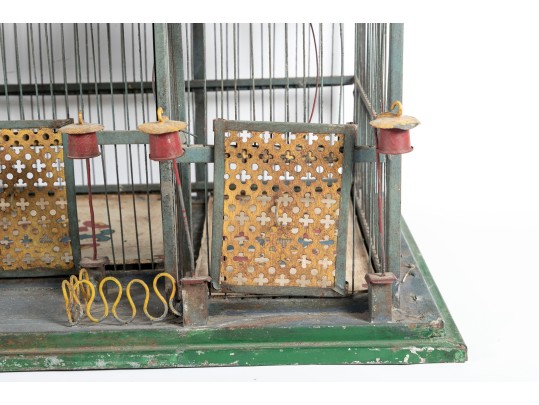 Impressive 1880's French Tole Birdcage