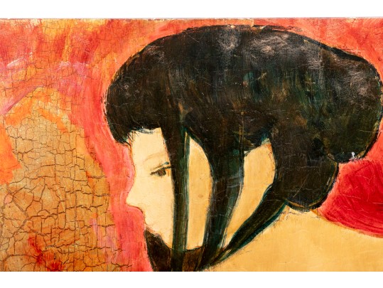 Alain Bonnefoit (French, B. 1937) Painting On Board, Female Nude