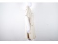 Pierre Cardin White Leather Short-Sleeve Trench Coat