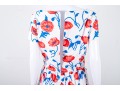 Oscar De La Renta White, Red, And Blue Floral Dress - With Tags