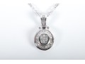 18k White Gold Moissanite Pendant Necklace