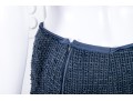 Prada Navy Blue Chunky-Knit Pencil Skirt Size 44