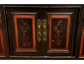 Antique Black-Lacquered Chinese Marriage Cabinet
