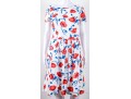 Oscar De La Renta White, Red, And Blue Floral Dress - With Tags