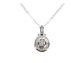 18k White Gold Moissanite Pendant Necklace