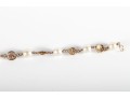 14k Yellow Gold Chinese Motif Cultured Pearl Bracelet