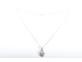 18k White Gold Moissanite Pendant Necklace