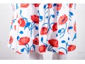 Oscar De La Renta White, Red, And Blue Floral Dress - With Tags