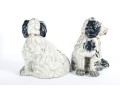 Garniture Trio Of Staffordshire Ceramic Dogs