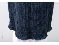 Prada Navy Blue Chunky-Knit Pencil Skirt Size 44