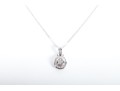 18k White Gold Moissanite Pendant Necklace