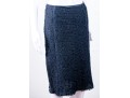 Prada Navy Blue Chunky-Knit Pencil Skirt Size 44