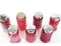 Cranberry Hobnail Depression Glass Salt And Pepper Shakers 