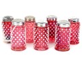 Cranberry Hobnail Depression Glass Salt And Pepper Shakers 