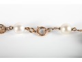 14k Yellow Gold Chinese Motif Cultured Pearl Bracelet