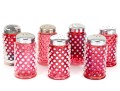 Cranberry Hobnail Depression Glass Salt And Pepper Shakers 