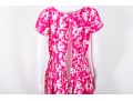 Oscar De La Renta Hot Pink And White Dress