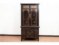 Antique Black-Lacquered Chinese Marriage Cabinet