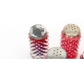 Cranberry Hobnail Depression Glass Salt And Pepper Shakers 
