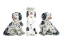 Garniture Trio Of Staffordshire Ceramic Dogs