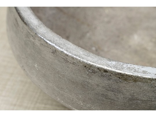 Silver Tone Painted Terracotta Bowl