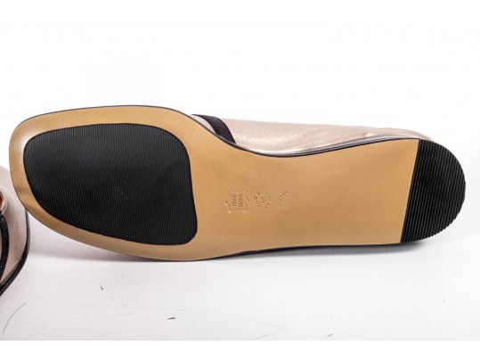 Anyi Lu Esmee Wedges In Champagne Nappa Leather, Women's 37.5