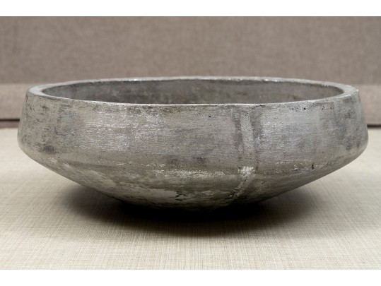 Silver Tone Painted Terracotta Bowl
