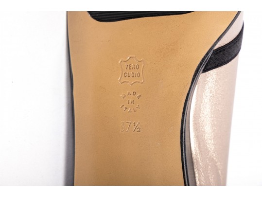 Anyi Lu Esmee Wedges In Champagne Nappa Leather, Women's 37.5