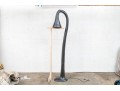 Vintage Black Painted Cement Floor Lamp