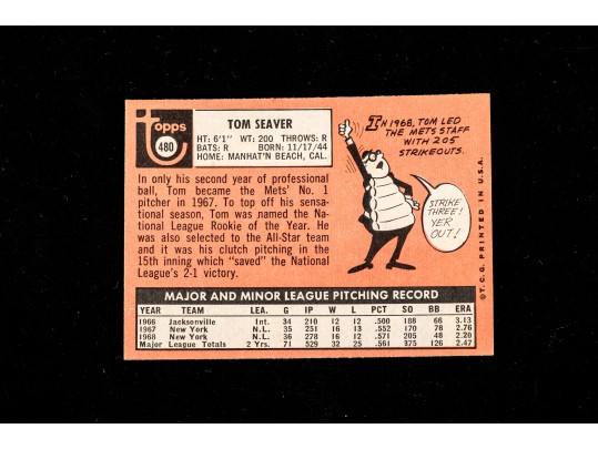 1969 Topps Tom Seaver #480