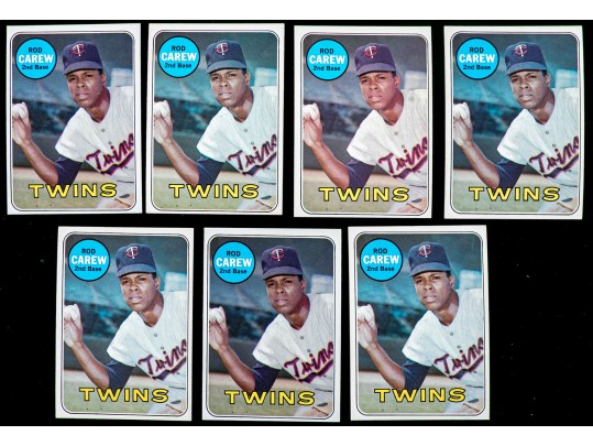 Seven 1969 Topps Rod Carew Cards #510 EX-NMT