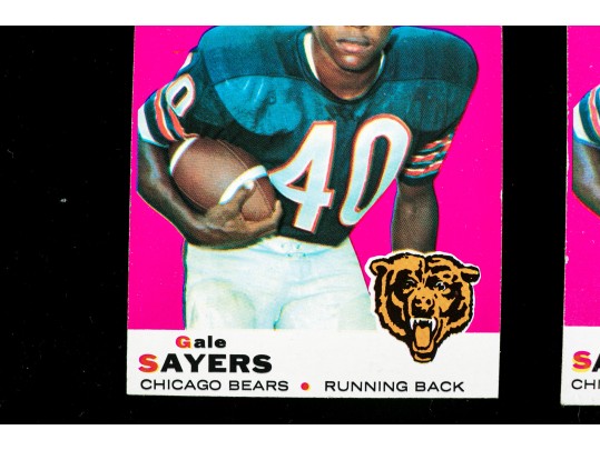 Five 1969 Topps Gale Sayers Football Cards