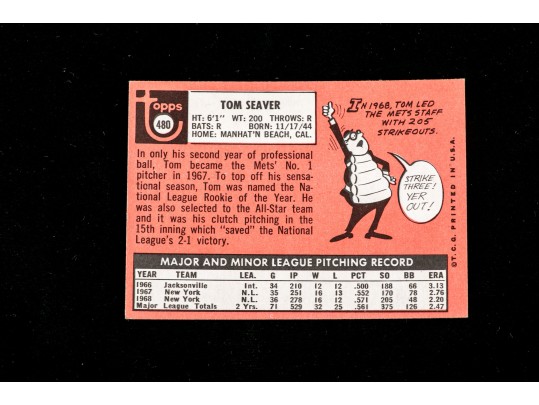 1969 Topps Tom Seaver #480