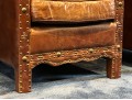Pair Of Halo Asia Cracked Leather Tudor Chairs Retail $1,233.00 Each