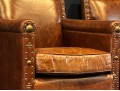 Pair Of Halo Asia Cracked Leather Tudor Chairs Retail $1,233.00 Each