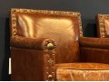 Pair Of Halo Asia Cracked Leather Tudor Chairs Retail $1,233.00 Each