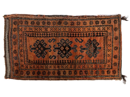 Vintage Distressed Wool Scatter Mat Or Pillow Case (3'9