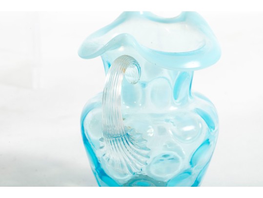 Blue Coin Spot Depression Glass Drinkware